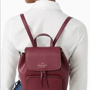 Kate spade beautiful Blackberry Preserve color  Darcy Flap Backpack NWOT Our Point of View on Kate Spade Darcy Leather Backpacks  main image 2